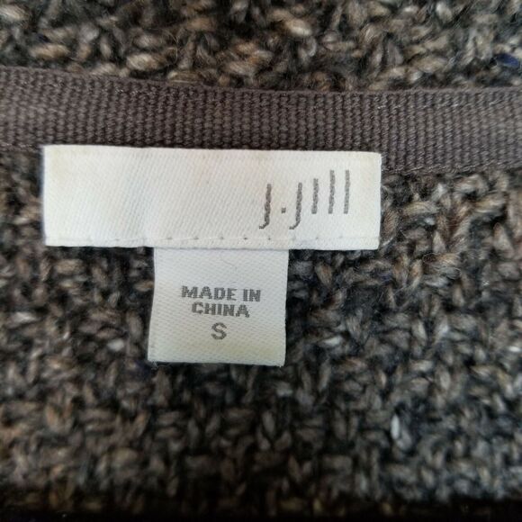 J. Jill Sweater Cardigan Rustic Country Hygge Size S Cozy Duster Snap Neutral - Picture 7 of 9